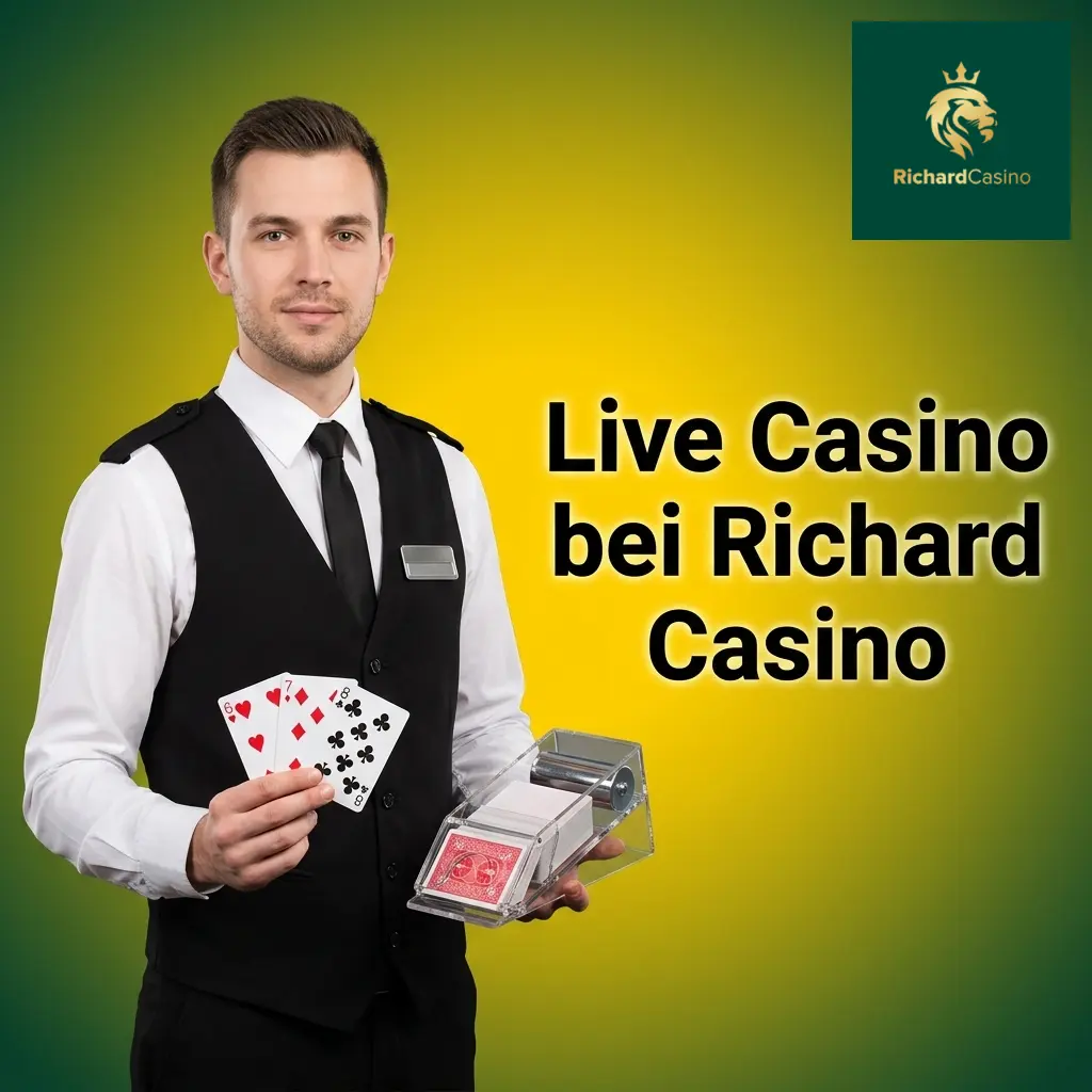 Live-Casino bei Richard Casino mit professionellen Dealern – Lightning Roulette, Blackjack, Crazy Time & mehr in HD